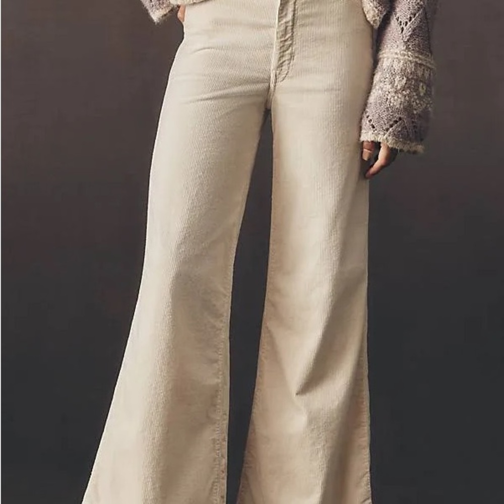 Pilcro Beige Flare Jeans